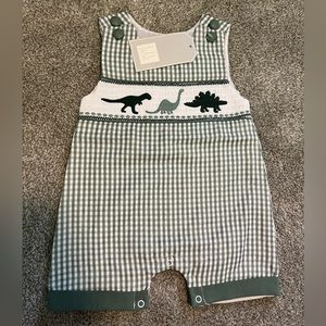 NWT Smocked dinosaur romper
